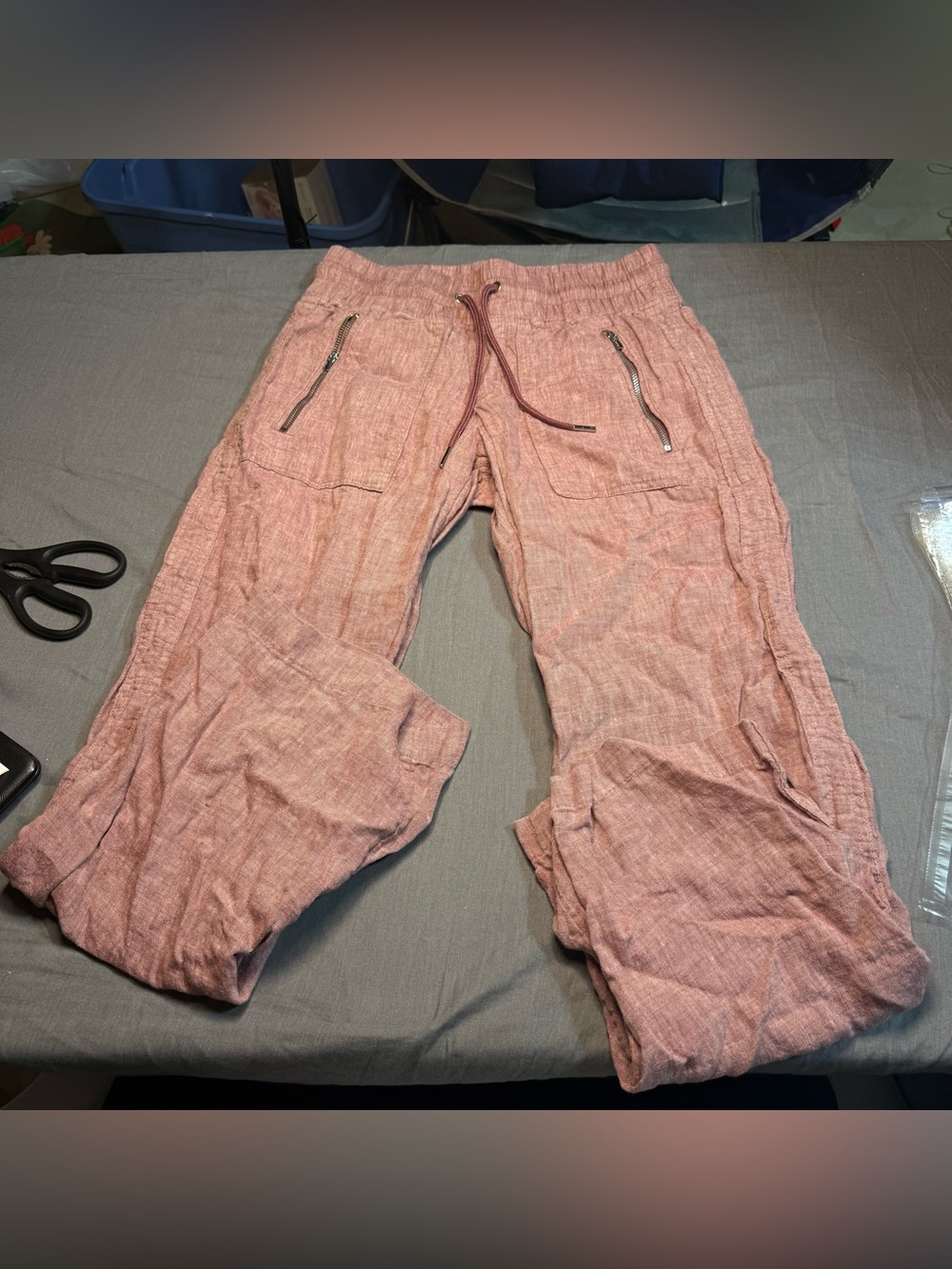 Athleta Cabo Rose Wide-Leg Drawstring Pants with Zip Pockets